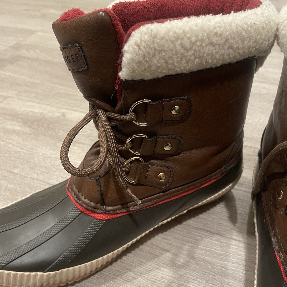 Tommy Hilfiger Boots Women 10M‎ Duck Sherpa Lined Water Resistant Rain Snow
